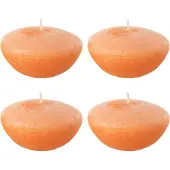 J-Line Boite 4 bougies flottantes orange large-8h