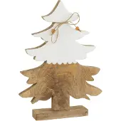 J-Line Sapin corde bois blanc/naturel large