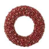 J-Line Suspension couronne baies rond plastique rouge large