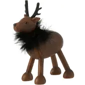 J-Line Figure Deer Coat - Polyresin - Brown/Black - Small Size