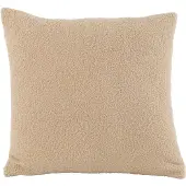 Jline Coussin teddy bouclé beige chaud