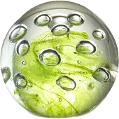 J-Line Presse papier bulles verre vert large