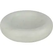 J-Line Bol rond bas marbre blanc small
