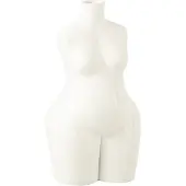 J-Line Vase femme corps resine brillant blanc large