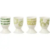 J-Line Set 4 coquetiers coffret ceramique vert