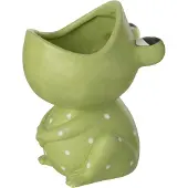 J-Line Cache-pot Grenouille Bouche Ouverte - Dolomit - Vert - Large