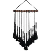J-Line Suspension pompon coton noir