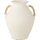 J-Line Vase leo terracotta blanc/naturel