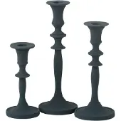 J-Line Set de 3 chandeliers classique aluminium bleu