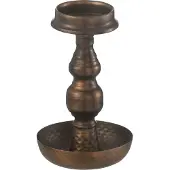 J-Line Porte-bougie antique metal marron