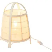 J-Line Lampe Rya Coton/Bambou Blanc Small