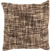J-Line Coussin tweed acrylique/coton marron/beige