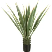 J-Line Agave jaune pot bord artificiel vert