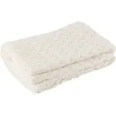 J-Line Plaid tricoté acrylique blanc