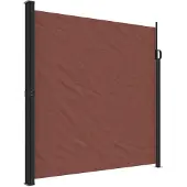 vidaXL Marquise latérale extensible brun 200x600 cm