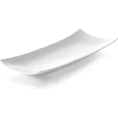 Hendi Plat de service courbé en porcelaine 35x15cm | 4 pièces