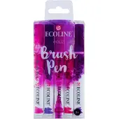 Ecoline Brush pen X15 Stylos aquarelle Violet 5 pièces