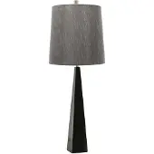 Elstead Lighting Lampe de table Elstead Ascent E27, noir et gris foncé, fabriquée au Royaume-Uni
