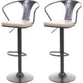 Mendler Tabouret de bar -H10b (lot de 2)