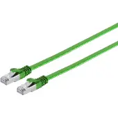 Helos Câble patch ultra-plat U/FTP CAT 6A slim, vert 3,0m Slimline, câble patch plat, blindé, câble particulièrement flexible et fin pour des utilisations spéciales, par ex
