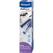 Pelikan Stylo plume o structure P480M, bleu Corps rainuré, grip ergonomique souple (1x)