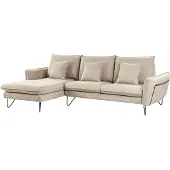 Beliani Canapé D'angle Sersan Beige Côté Droit