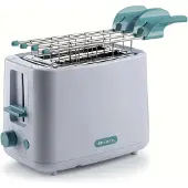 Ariete Grille-pain pour petit-déjeuner 157 760 W 2 tranches de pain Pinces en acier inoxydable 7 niveaux Blanc