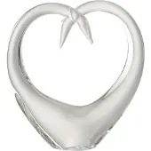 J-Line Presse-papier coeur verre transparent large