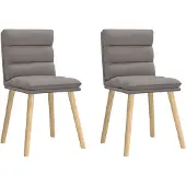 vidaXL Chaise de salle à manger 2 pcs. Tissu taupe