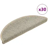 vidaXL Tapis d'escalier autocollants 30 pcs 56x17x3 cm vert clair