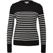 s.Oliver Pull-over noir / blanc