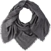 BOSS Foulard en modal et laine avec monogramme jacquard