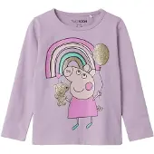 Name it T-Shirt 'Peppa Wutz' turquoise / or / lilas / éosine