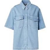 ONLY Chemisier bleu denim