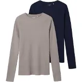 TWO SOON T-Shirt bleu marine / greige