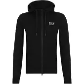 EA7 Veste de survêtement noir / blanc