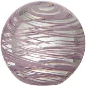 J-Line Presse-papier tourbillon en verre violet large