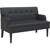 vidaXL Banc avec dossier Noir 112x65,5x75 cm Similicuir