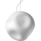 Foscarini Suspension , Hoba Media, dimmable, Blanc, Salon / séjour, Verre, Design