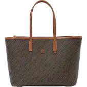 Tommy Hilfiger pour femme. AW0AW17416 Sac fourre-tout Monoplay noir, marron (OSFA), Casuel, Polyuréthane