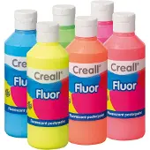 Havo Gouache fluorescente Creall, 6x250ml