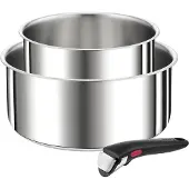 Tefal Série de 2 casseroles inox 16/20cm + poignée L9739302