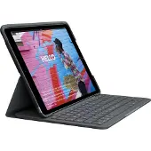 Logitech Slim Folio - Clavier et étui - Bluetooth - QWERTY - espagnol - graphite - pour Apple iPad 10.2-inch (7e génération, 8e génération, 9e génération)