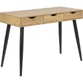 Molecule Table console -Reproduction chêne sauvage - 110 x 50 cm - 3 tiroirs
