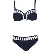 Sunflair Bikini bleu marine / blanc