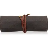 Friedrich Lederwaren Boîte à bijoux de voyage - Friedrich Lederwaren - Ascot 26114-3 - Cuir - Noir et Violet - 2 poches zippées