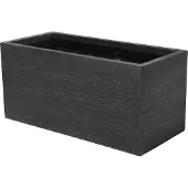 Beliani Jardinière Noire 80 X 37 X 38 Cm Myra