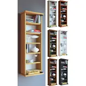 Hioshop bois CD DVD étagère murale étagère suspendue armoire murale vitrine Loposa porte vitrée bois CD DVD étagère murale étagère suspendue armoire murale vitrine Loposa porte vitrée
