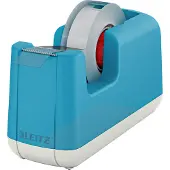 Leitz Distributeur de table pour film adhésif Cosy, pour rouleaux de L 33 m x l 19 mm, pieds, avec rouleau de film adhésif, plastique, bleu