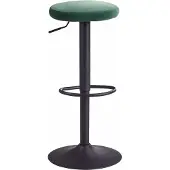 Wohnling Tabouret de bar vert velours sans dossier 58 - 79 cm |